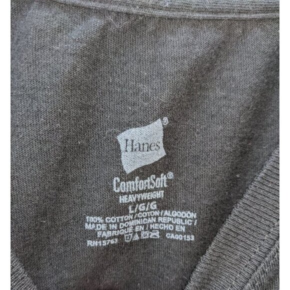 HANES Black Patriotic Stars on Clover Mens Large - Picture 4 of 4